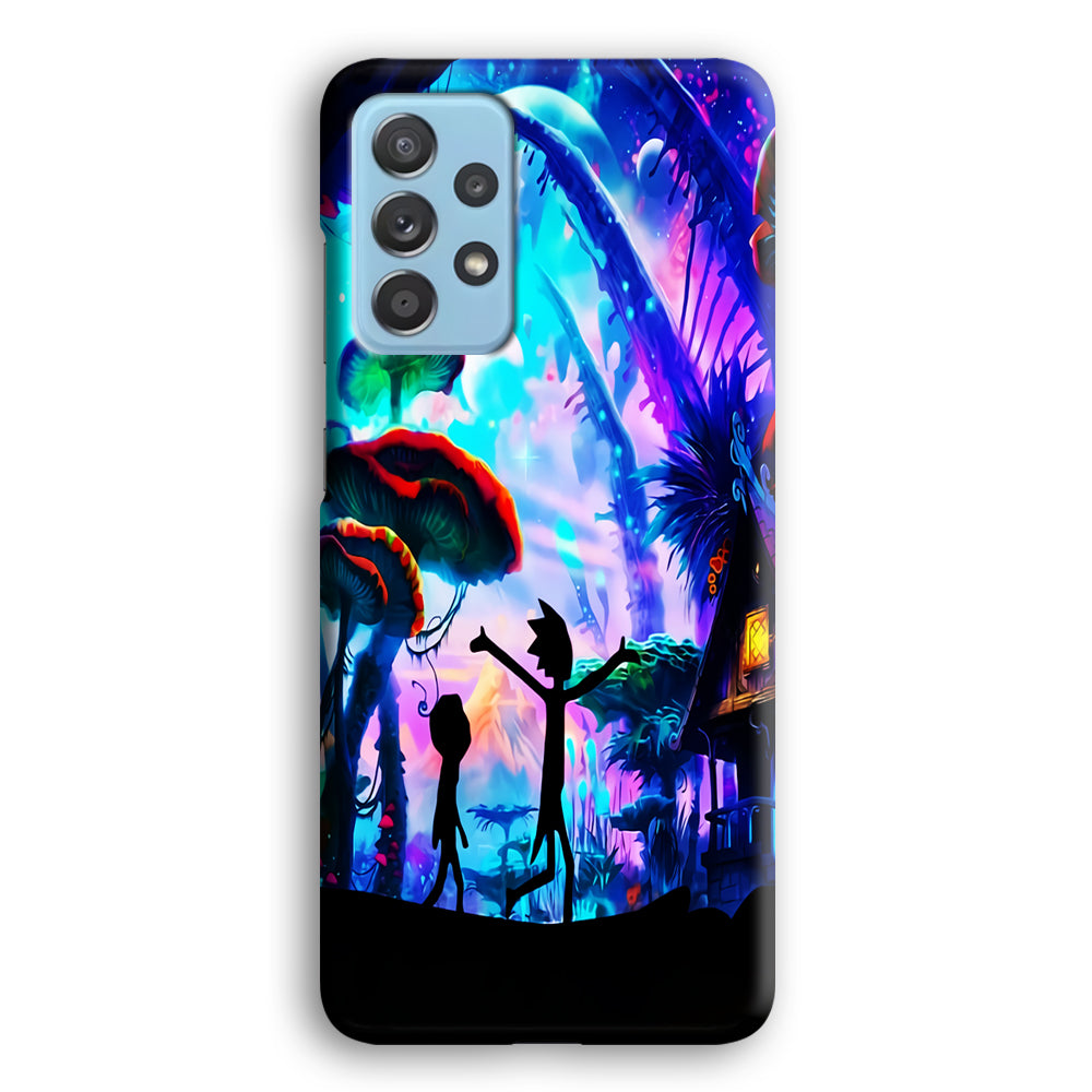 Rick and Morty Mushroom Forest Samsung Galaxy A72 Case