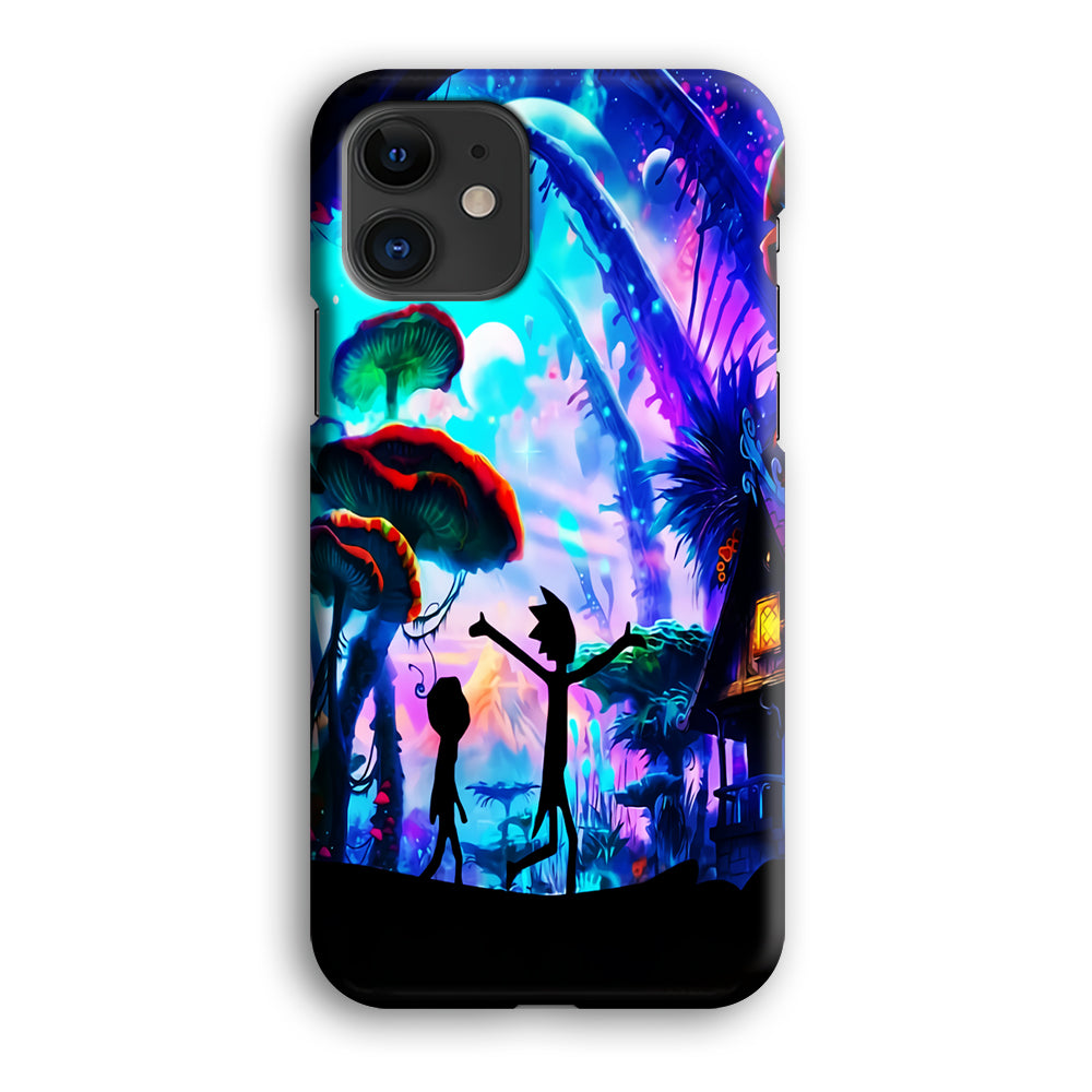 Rick and Morty Mushroom Forest iPhone 12 Case