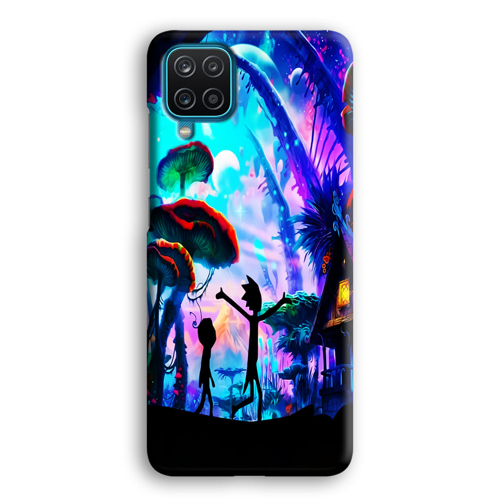 Rick and Morty Mushroom Forest Samsung Galaxy A12 Case