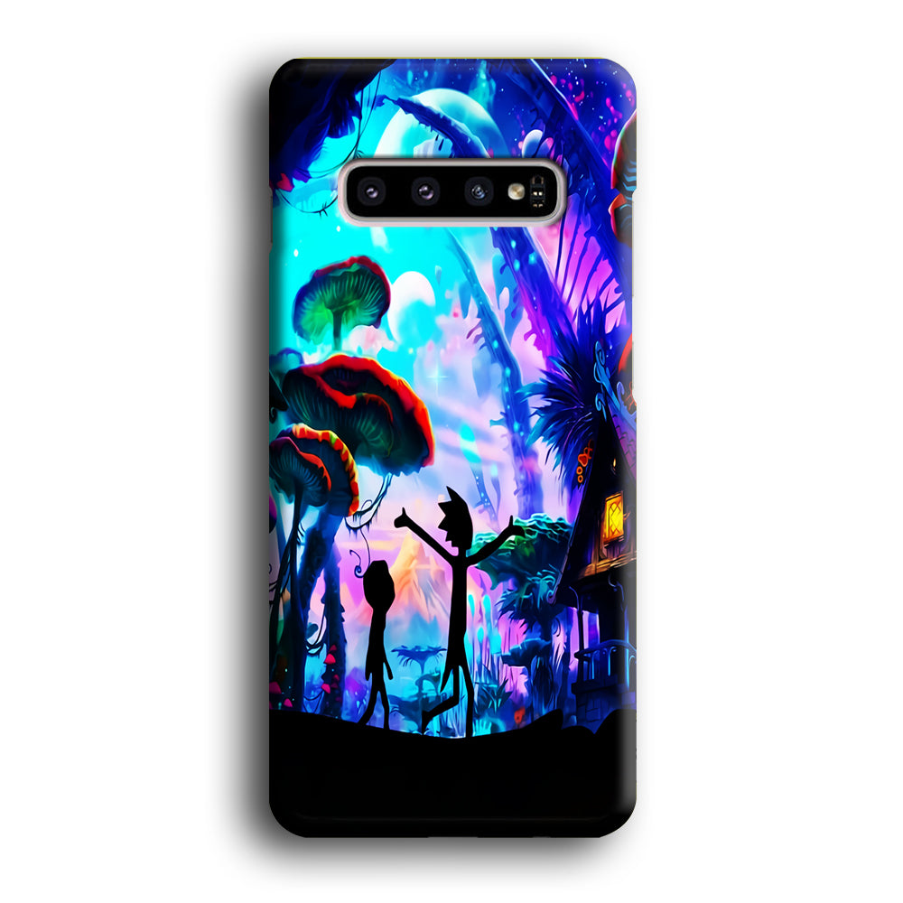 Rick and Morty Mushroom Forest Samsung Galaxy S10 Case