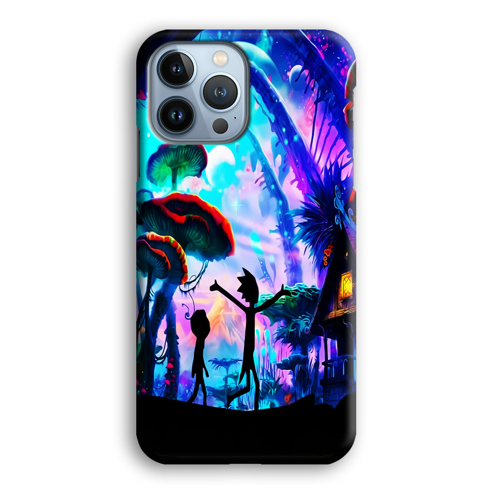 Rick and Morty Mushroom Forest iPhone 14 Pro Max Case