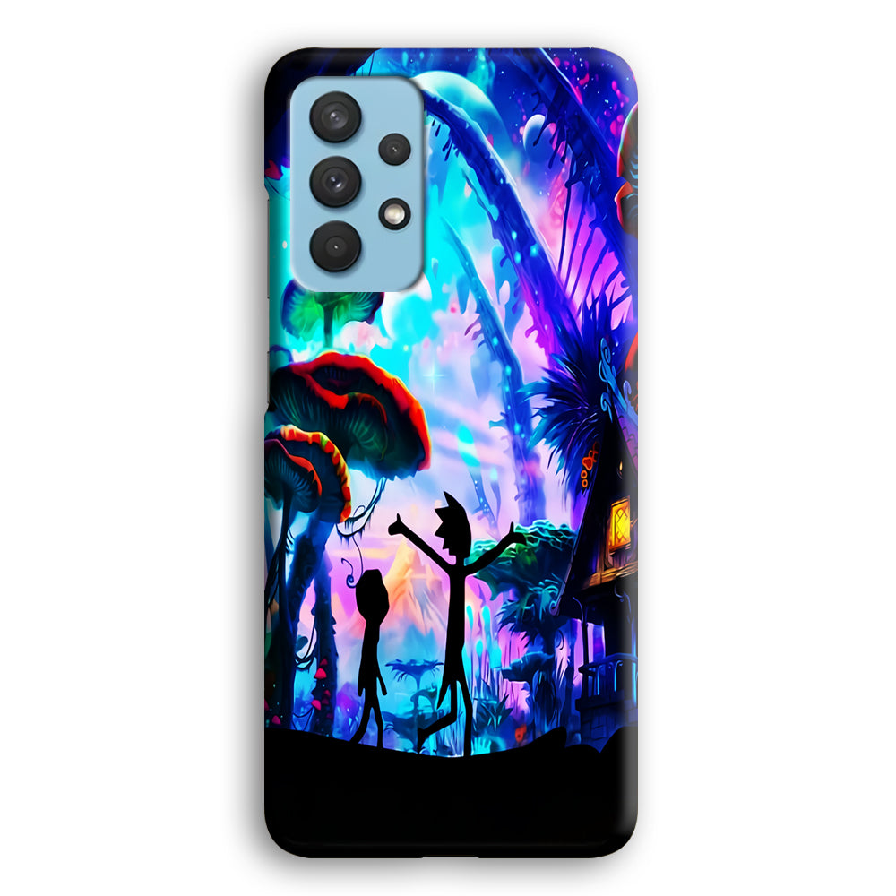 Rick and Morty Mushroom Forest Samsung Galaxy A32 Case