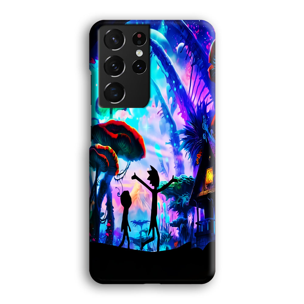Rick and Morty Mushroom Forest Samsung Galaxy S21 Ultra Case-Phone Case-3D Case-Altracase
