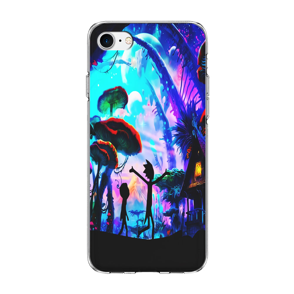 Rick and Morty Mushroom Forest iPhone 8 Case