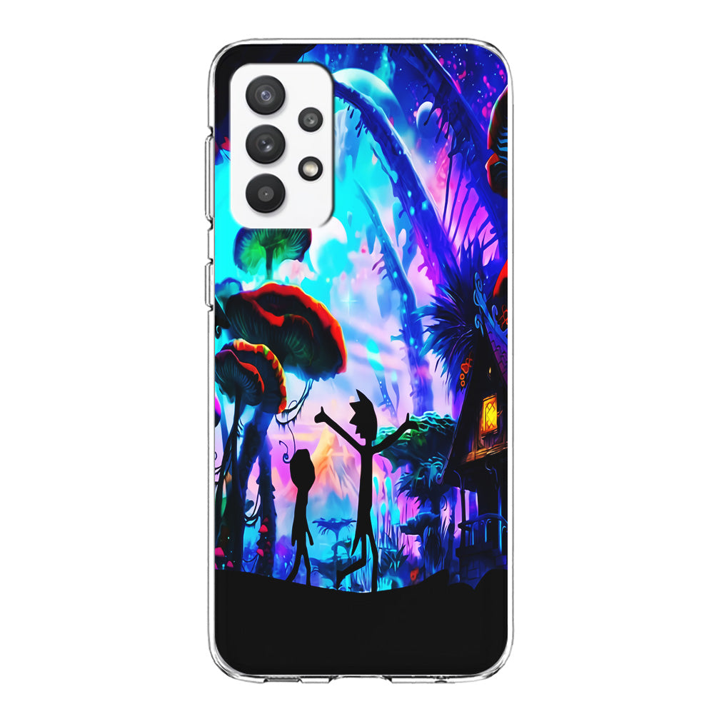 Rick and Morty Mushroom Forest Samsung Galaxy A32 Case