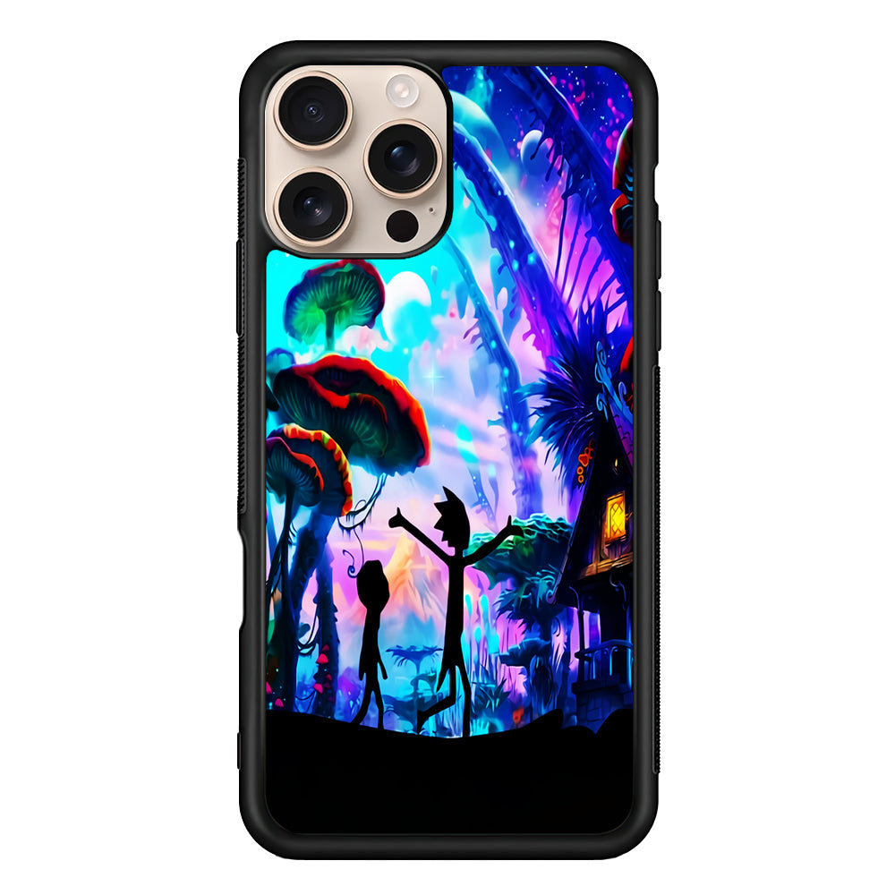 Rick and Morty Mushroom Forest iPhone 16 Pro Max Case - Altracase
