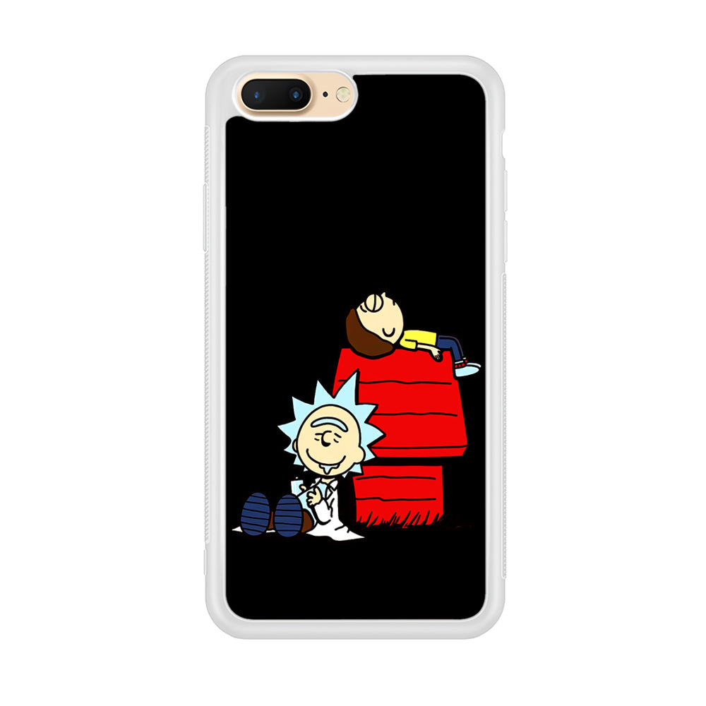 Rick and Morty Snoopy House iPhone 8 Plus Case-Phone Case-Rubber White (2D Case)-Altracase