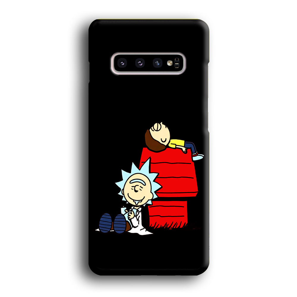 Rick and Morty Snoopy House Samsung Galaxy S10 Plus Case