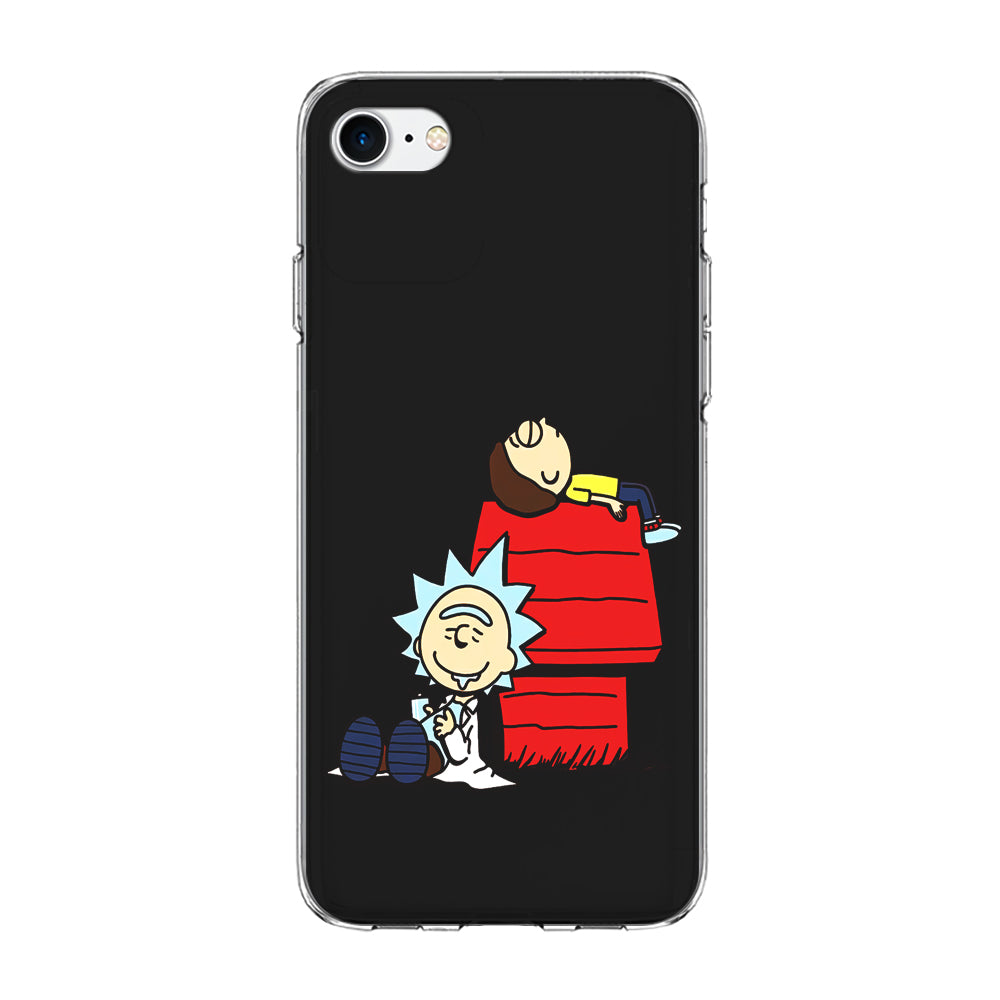 Rick and Morty Snoopy House iPhone 8 Case