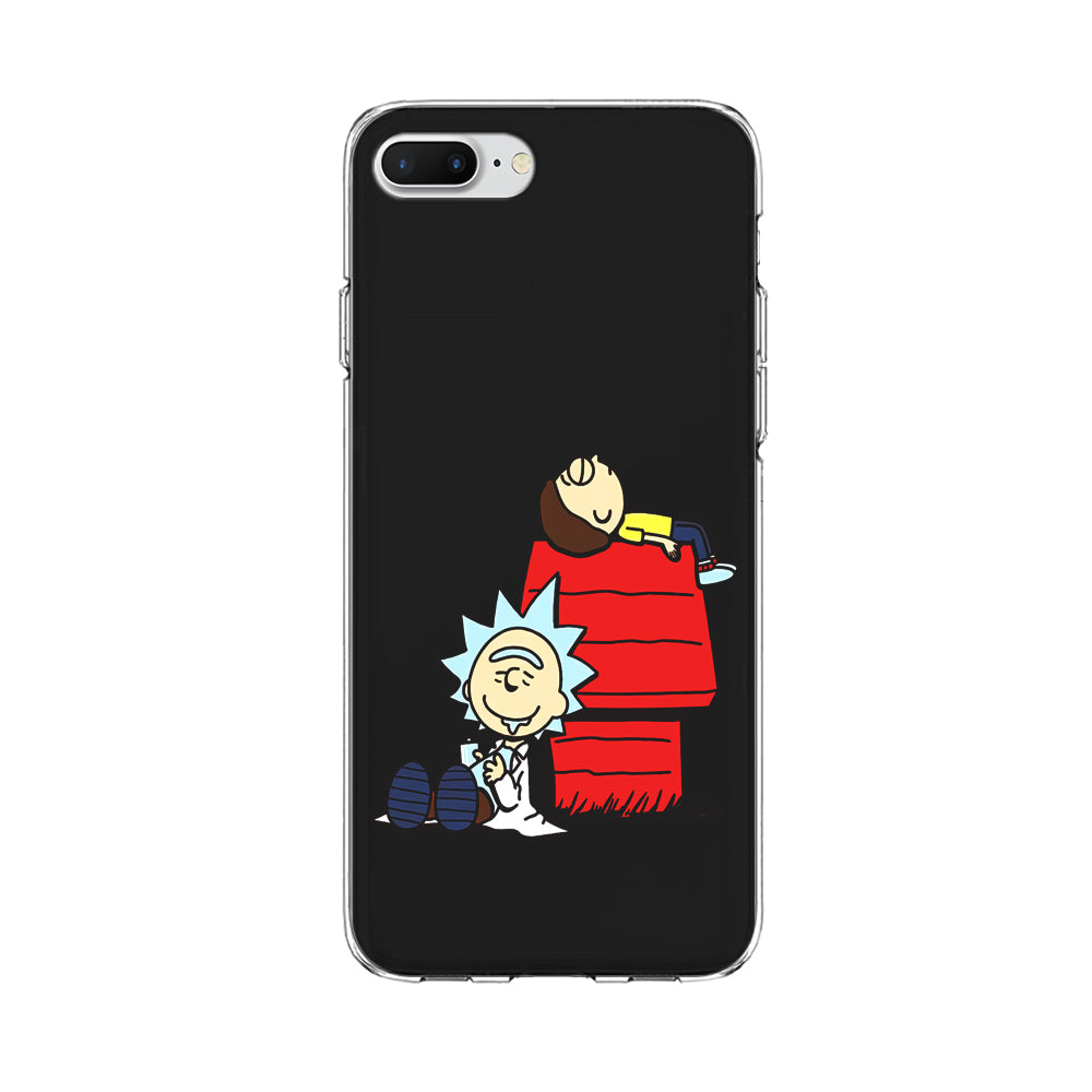 Rick and Morty Snoopy House iPhone 8 Plus Case-Phone Case-Clear Soft Case-Altracase