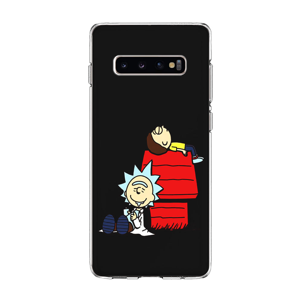 Rick and Morty Snoopy House Samsung Galaxy S10 Case