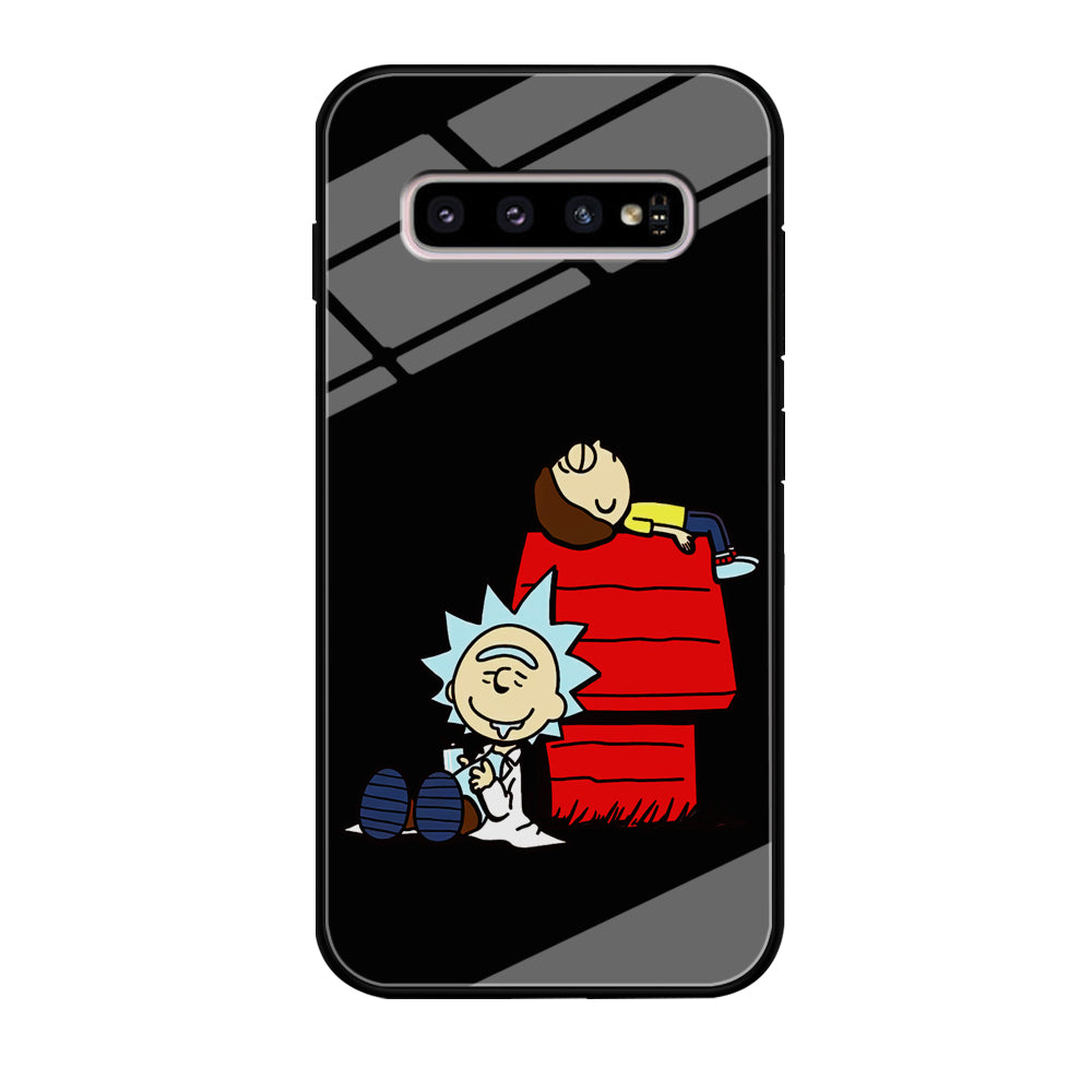 Rick and Morty Snoopy House Samsung Galaxy S10 Plus Case