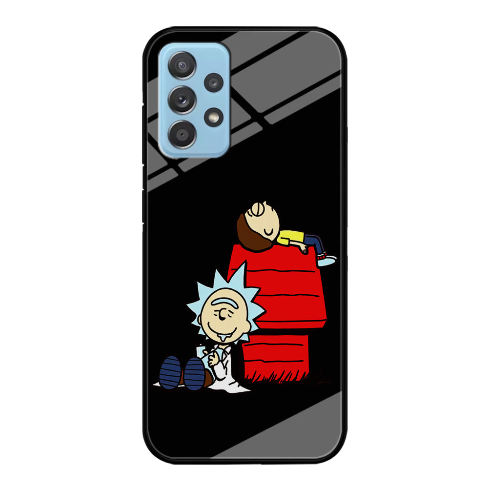 Rick and Morty Snoopy House Samsung Galaxy A72 Case