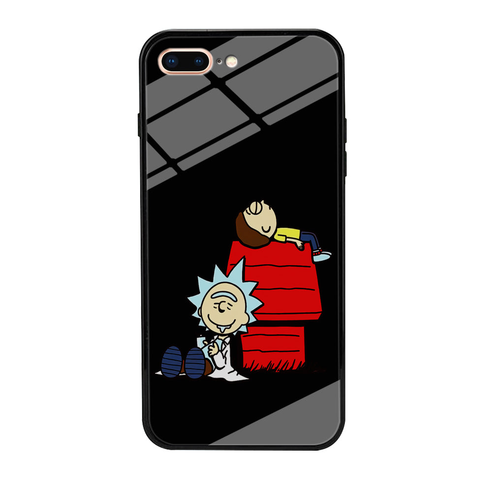 Rick and Morty Snoopy House iPhone 8 Plus Case-Phone Case-Tempered Glass Case-Altracase