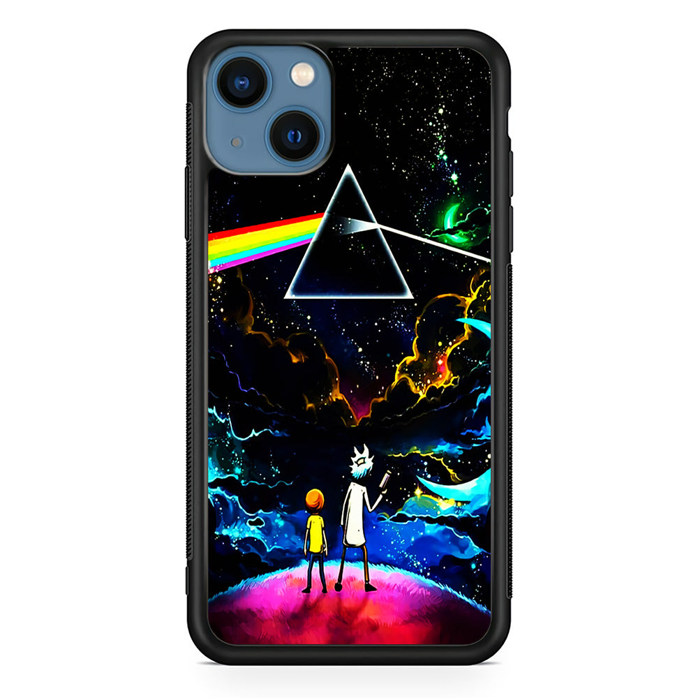 Rick and Morty Triangle Painting iPhone 14 Plus Case