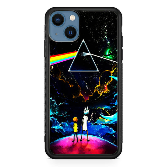 Rick and Morty Triangle Painting iPhone 14 Case-Phone Case-Rubber Black (2D Case)-Altracase