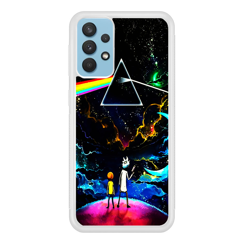 Rick and Morty Triangle Painting Samsung Galaxy A32 Case