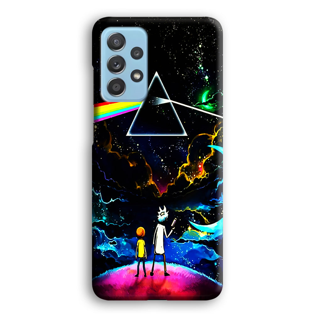 Rick and Morty Triangle Painting Samsung Galaxy A72 Case