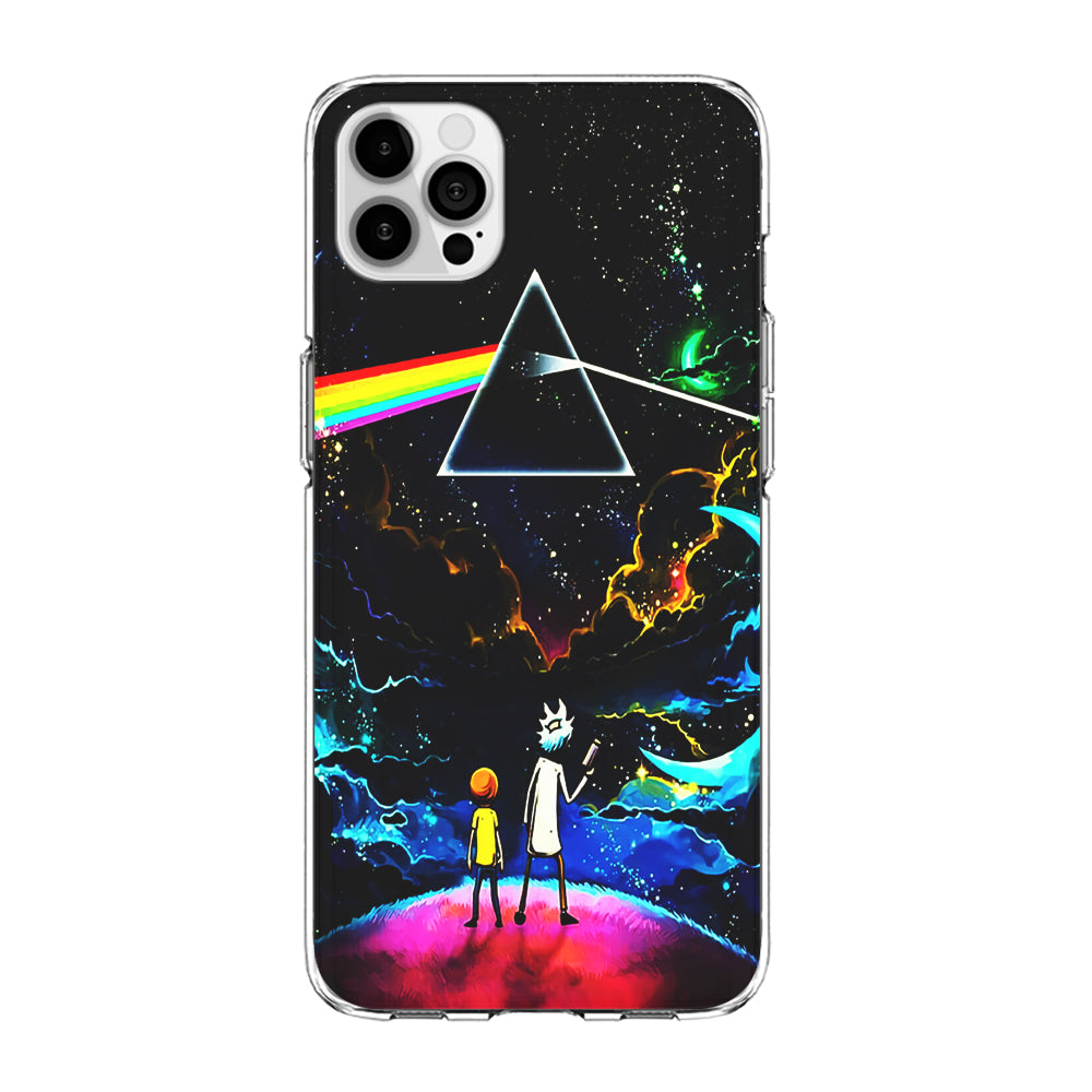 Rick and Morty Triangle Painting iPhone 14 Pro Case