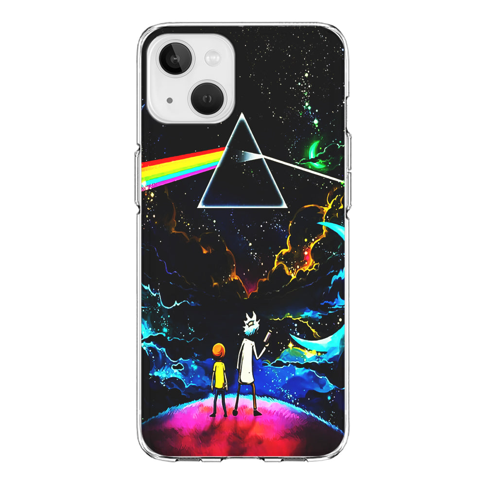 Rick and Morty Triangle Painting iPhone 14 Plus Case