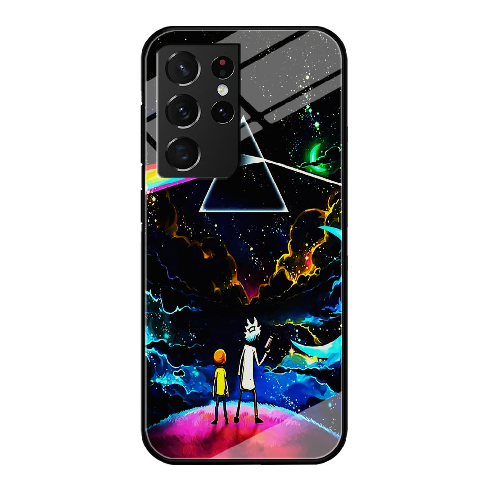 Rick and Morty Triangle Painting Samsung Galaxy S21 Ultra Case-Phone Case-Tempered Glass Case-Altracase