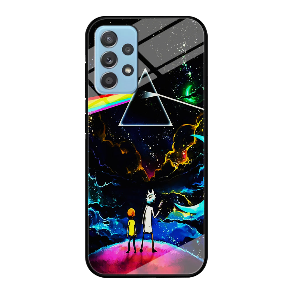 Rick and Morty Triangle Painting Samsung Galaxy A72 Case