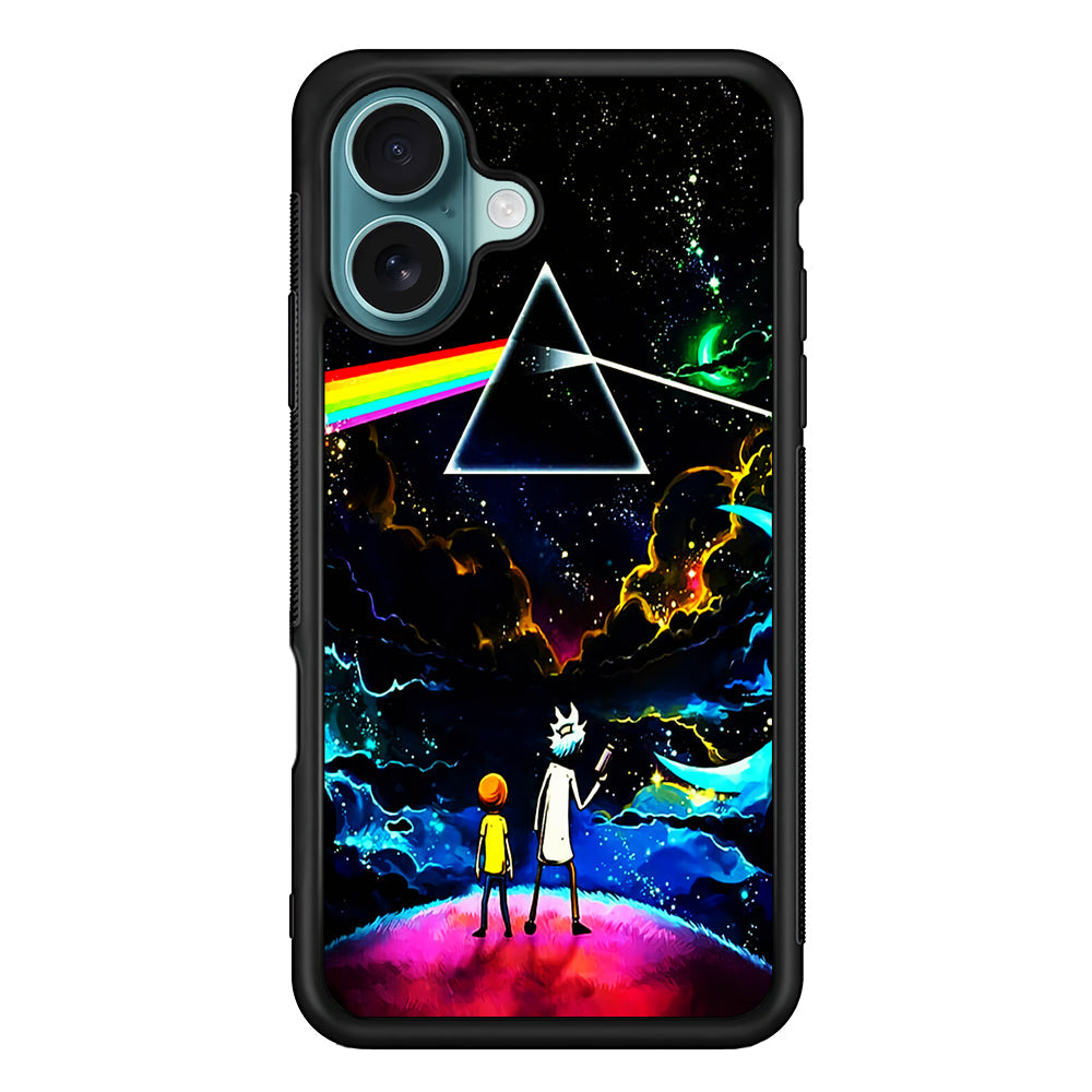 Rick and Morty Triangle Painting iPhone 16 Plus Case - Altracase