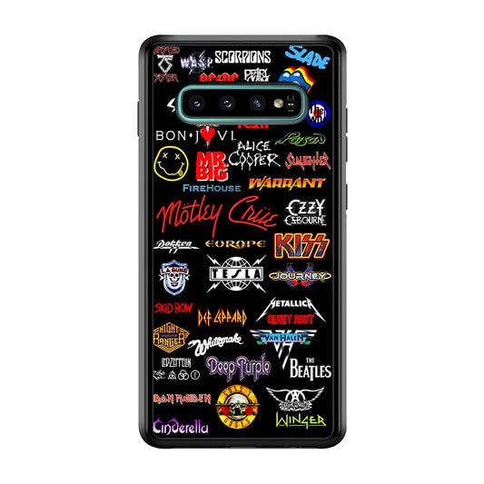 Rock and Metal Band Logo Samsung Galaxy S10 Case