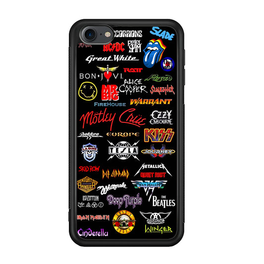 Rock and Metal Band Logo iPod Touch 6 Case-Phone Case-Rubber White (2D Case)-Altracase