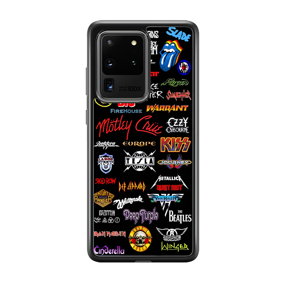 Rock and Metal Band Logo Samsung Galaxy S20 Ultra Case-Phone Case-Rubber Black (2D Case)-Altracase