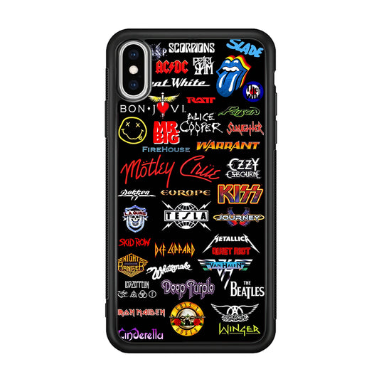 Rock and Metal Band Logo iPhone Xs Max Case