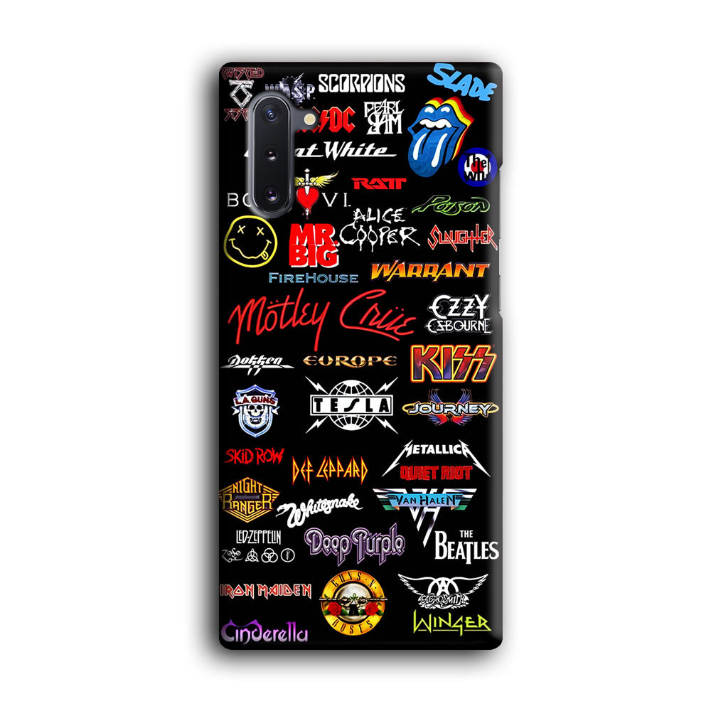 Rock and Metal Band Logo Samsung Galaxy Note 10 Case