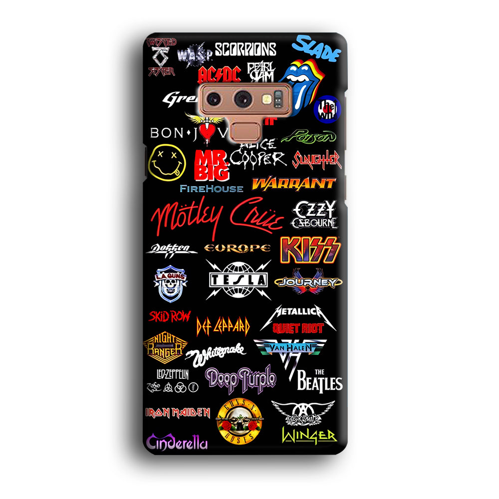 Rock and Metal Band Logo Samsung Galaxy Note 9 Case