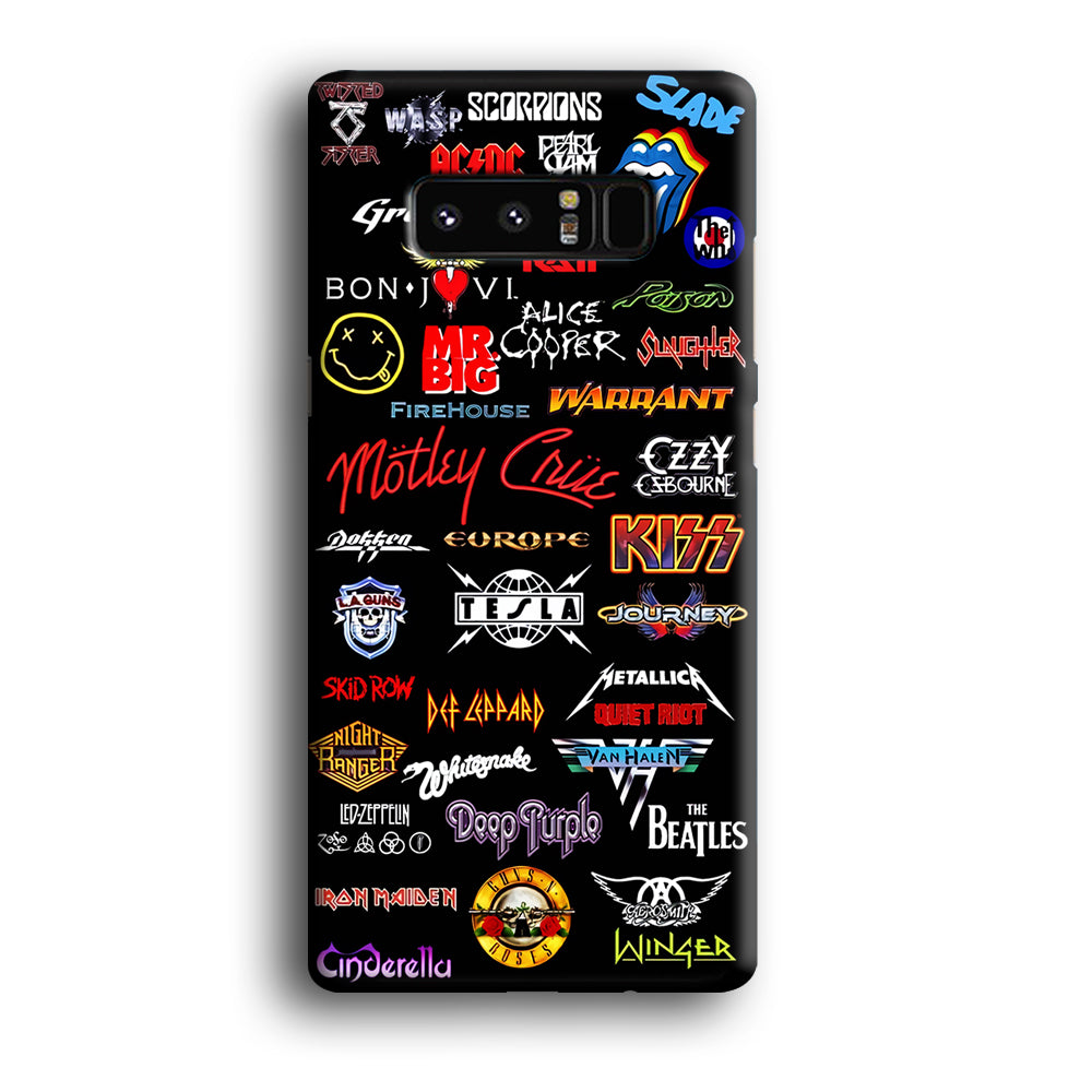 Rock and Metal Band Logo Samsung Galaxy Note 8 Case