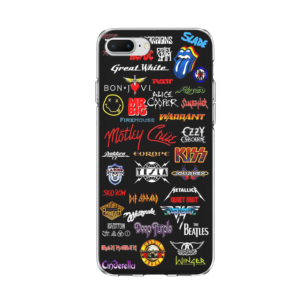 Rock and Metal Band Logo iPhone 8 Plus Case-Phone Case-Clear Soft Case-Altracase