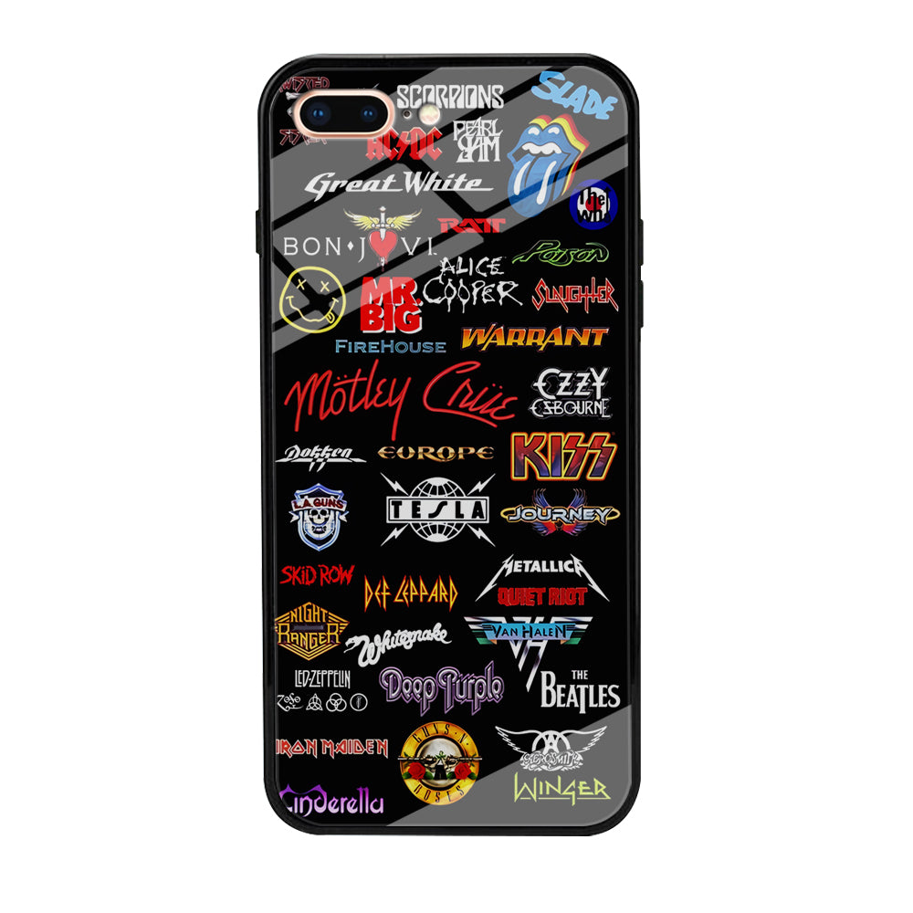Rock and Metal Band Logo iPhone 8 Plus Case-Phone Case-Tempered Glass Case-Altracase