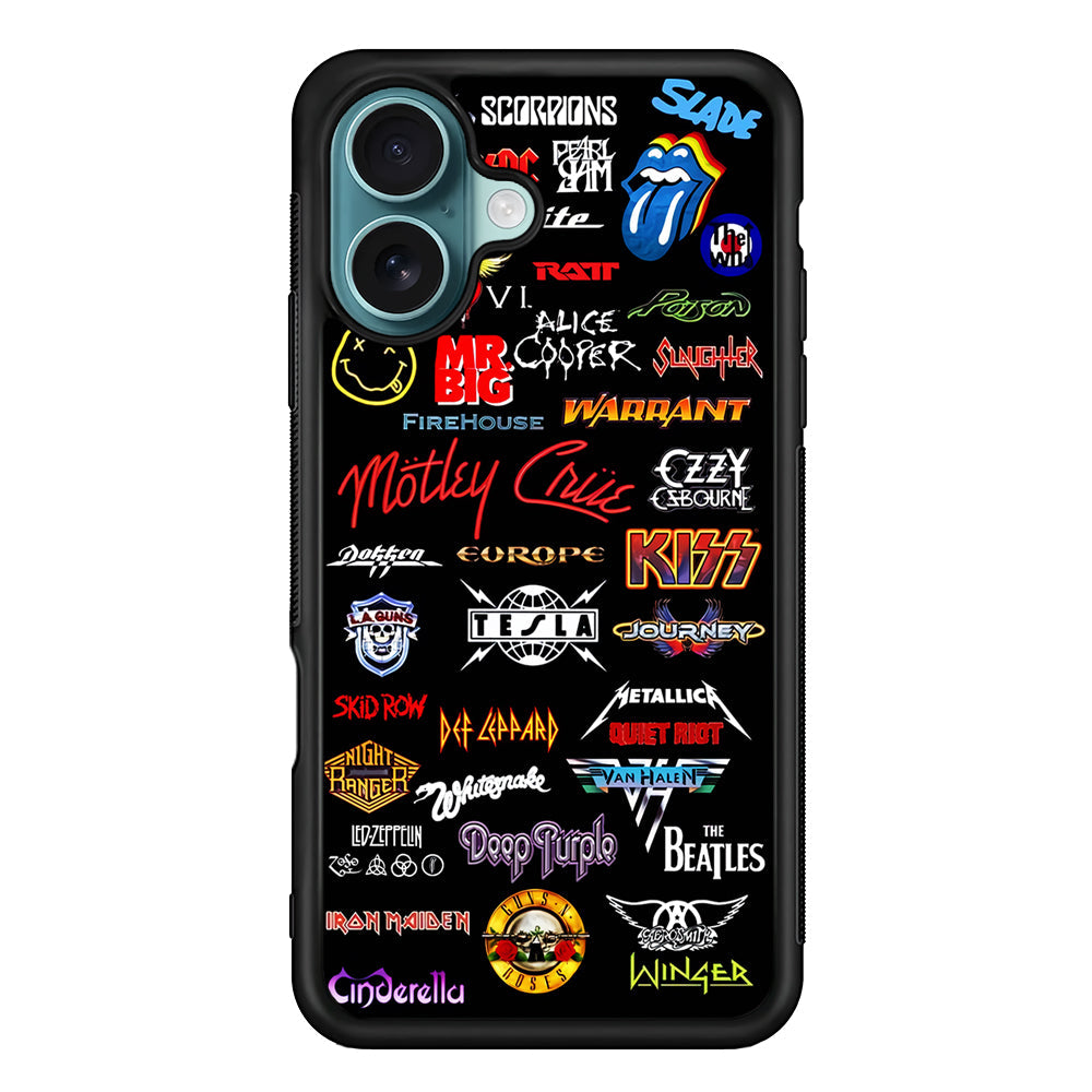 Rock and Metal Band Logo iPhone 16 Plus Case - Altracase