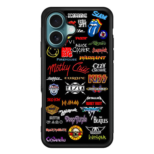 Rock and Metal Band Logo iPhone 16 Plus Case - Altracase