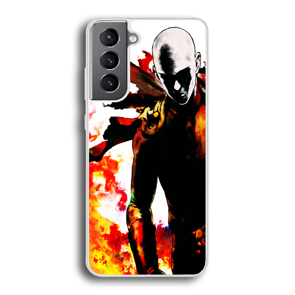Saitama Strongest Man Samsung Galaxy S23 Plus Case-Phone Case-Rubber White (2D Case)-Altracase
