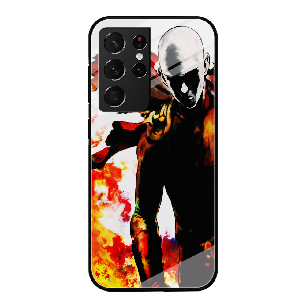 Saitama Strongest Man Samsung Galaxy S21 Ultra Case-Phone Case-Tempered Glass Case-Altracase