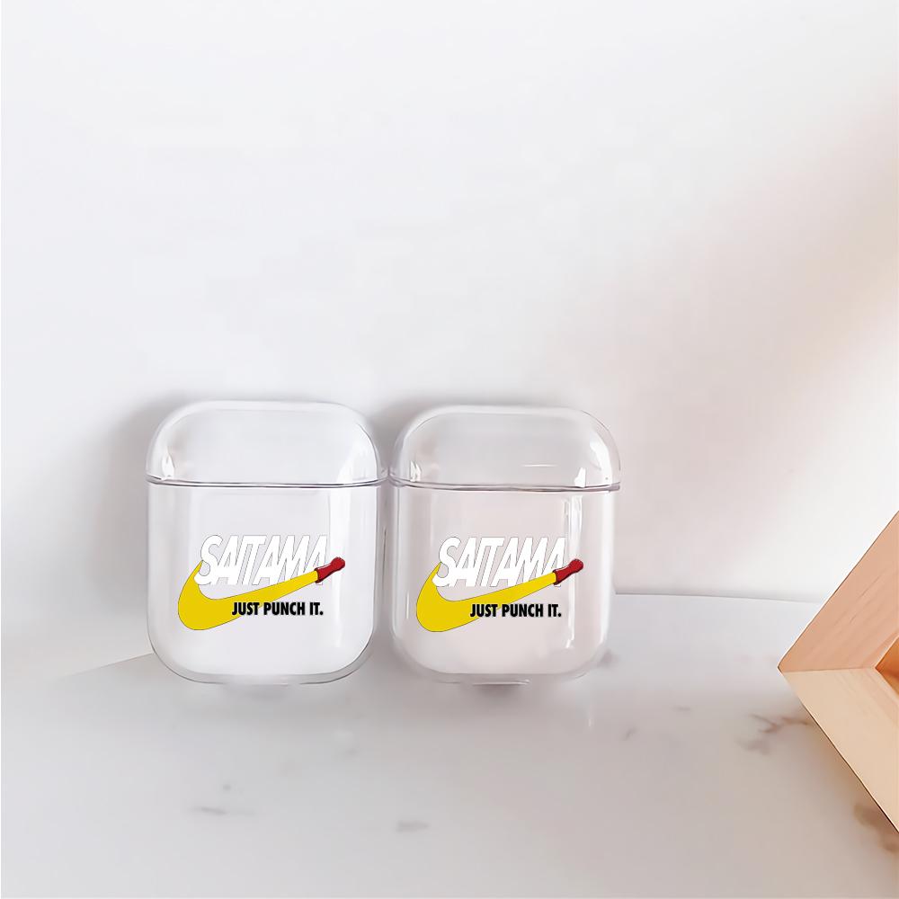 Saitama Just Punch It Hard Plastic Protective Clear Case Cover For Apple Airpods-AirPod Case-Altracase