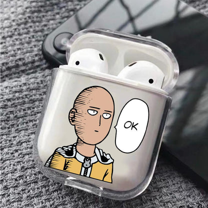 Saitama One Punch Man Hard Plastic Protective Clear Case Cover For Apple Airpods-AirPod Case-Altracase
