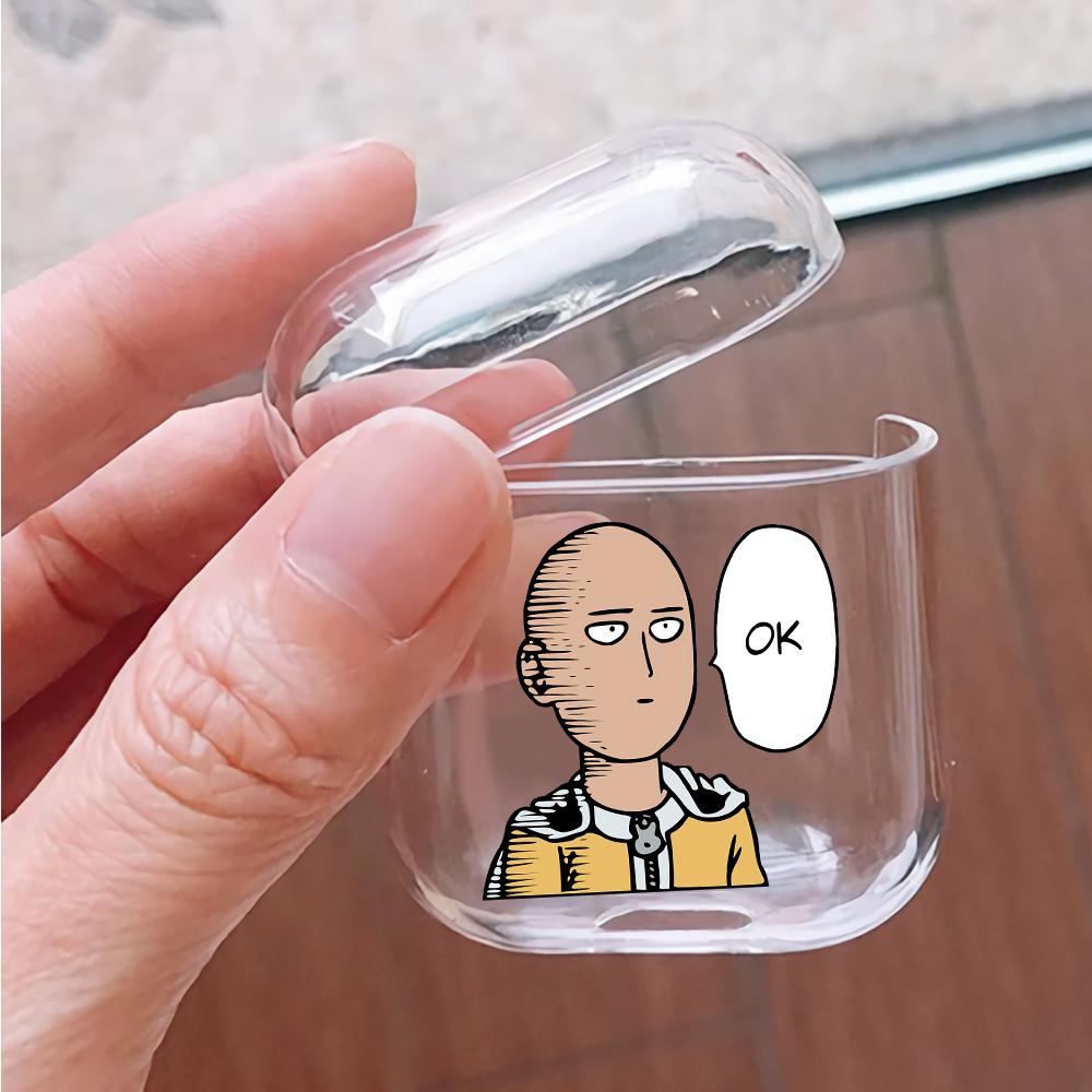 Saitama One Punch Man Hard Plastic Protective Clear Case Cover For Apple Airpods-AirPod Case-Altracase