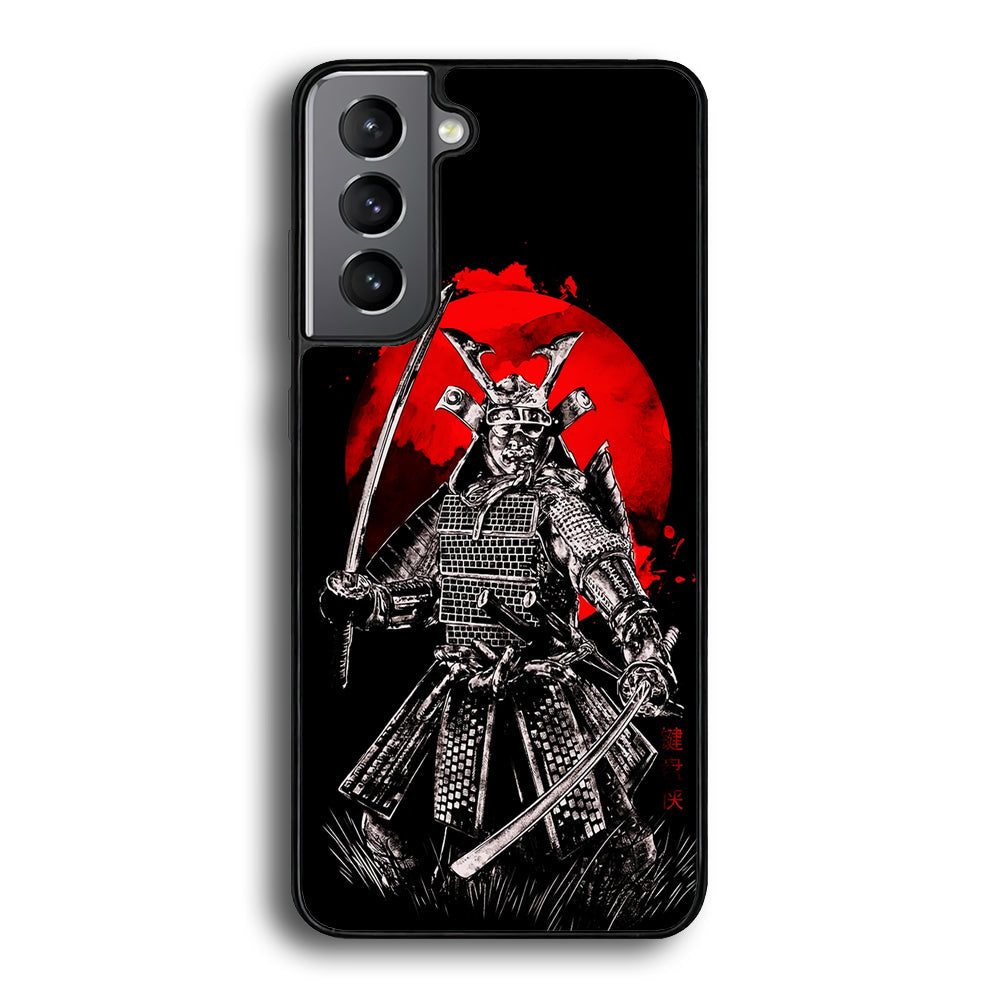 Samurai Two Swords Samsung Galaxy S24 Case-Phone Case-Rubber Black (2D Case)-Altracase