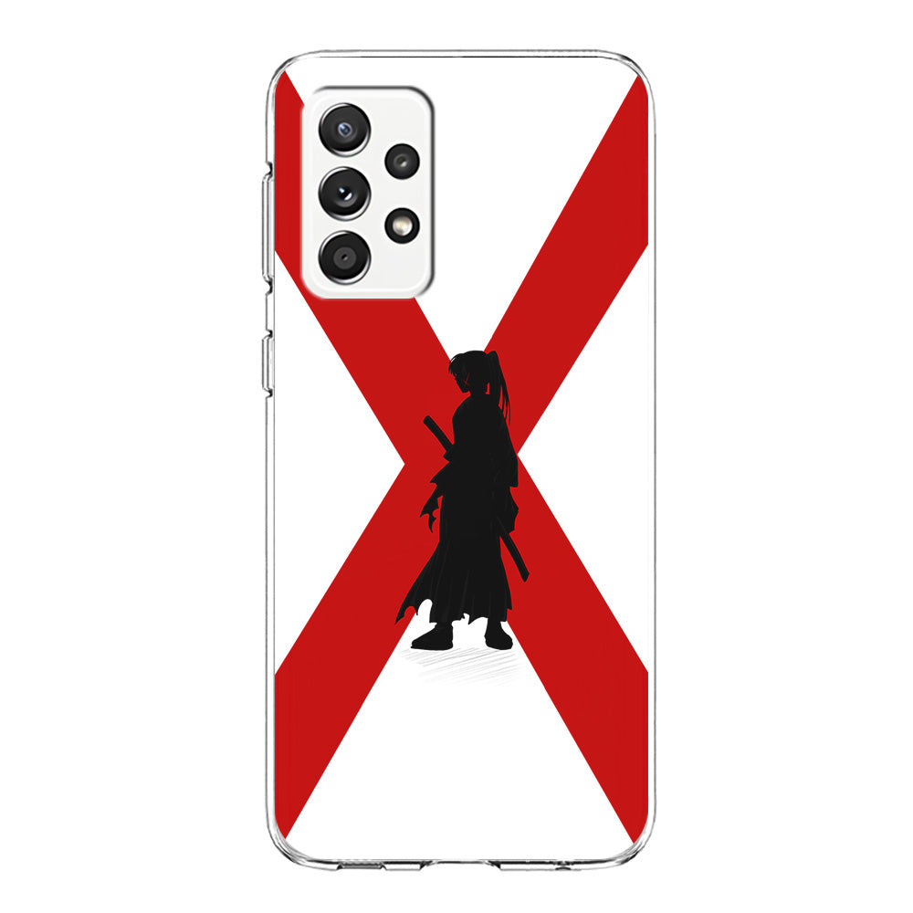 Samurai X Kenshin Silhouette Samsung Galaxy A72 Case