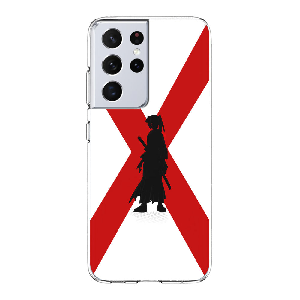 Samurai X Kenshin Silhouette Samsung Galaxy S21 Ultra Case-Phone Case-Clear Soft Case-Altracase
