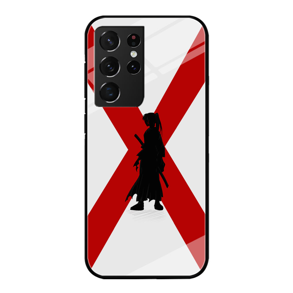 Samurai X Kenshin Silhouette Samsung Galaxy S21 Ultra Case-Phone Case-Tempered Glass Case-Altracase