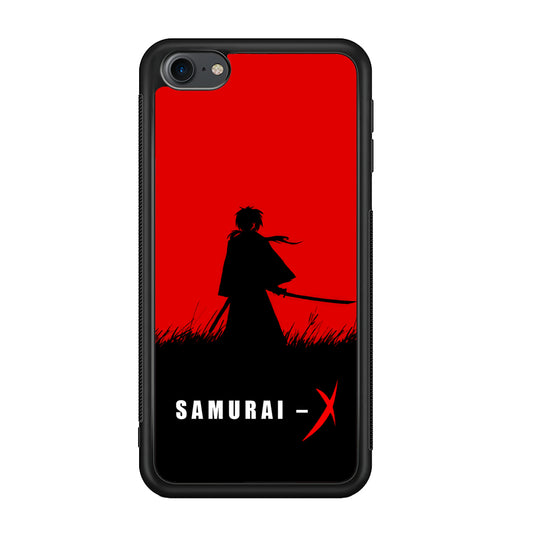 Samurai X Silhouette Poster iPod Touch 6 Case-Phone Case-Rubber White (2D Case)-Altracase