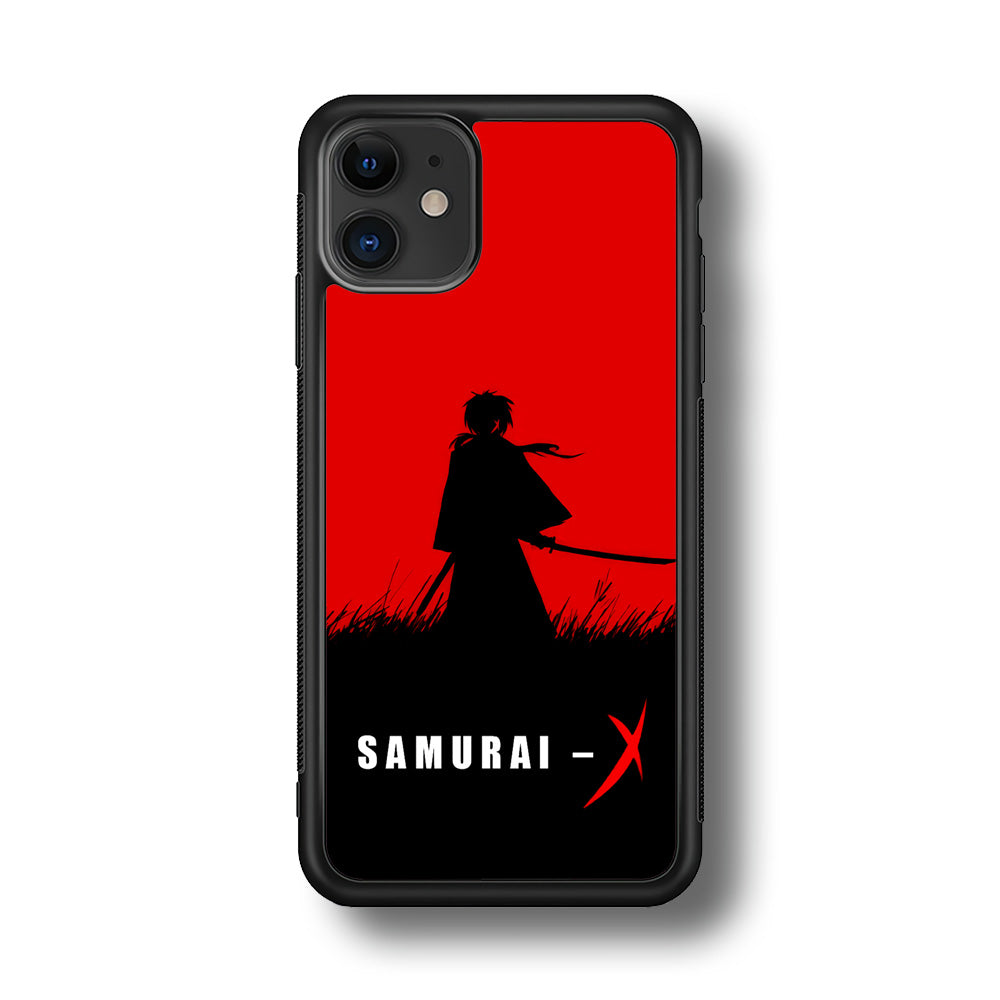 Samurai X Silhouette Poster iPhone 11 Case