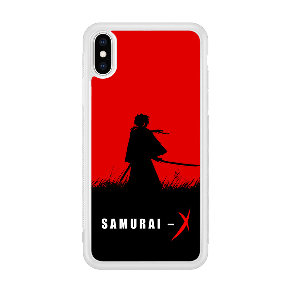 Samurai X Silhouette Poster iPhone Xs Case